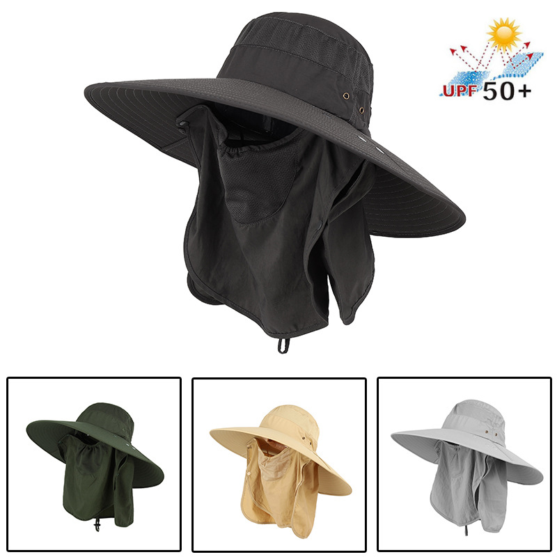Sun Bucket Hat With Face Neck Flaps
